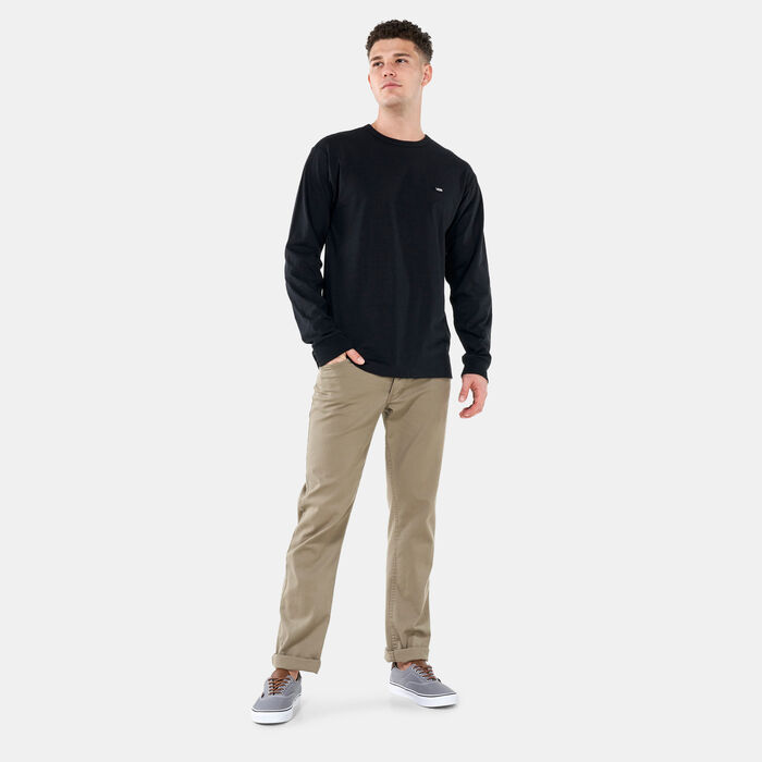 Vans Men's Off The Wall Classic Long Sleeve T-Shirt Black image number 2