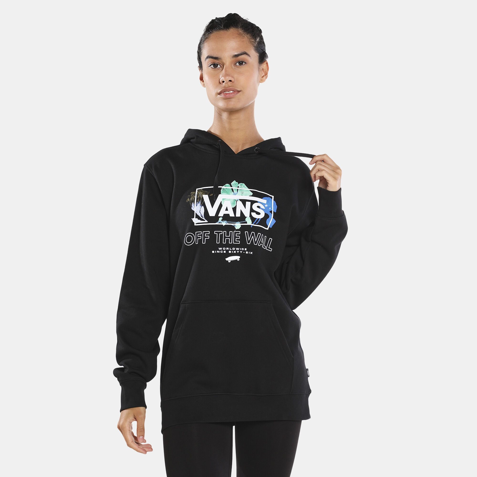Women s Pressed Floral Hoodie Black Vans in Kuwait SSS