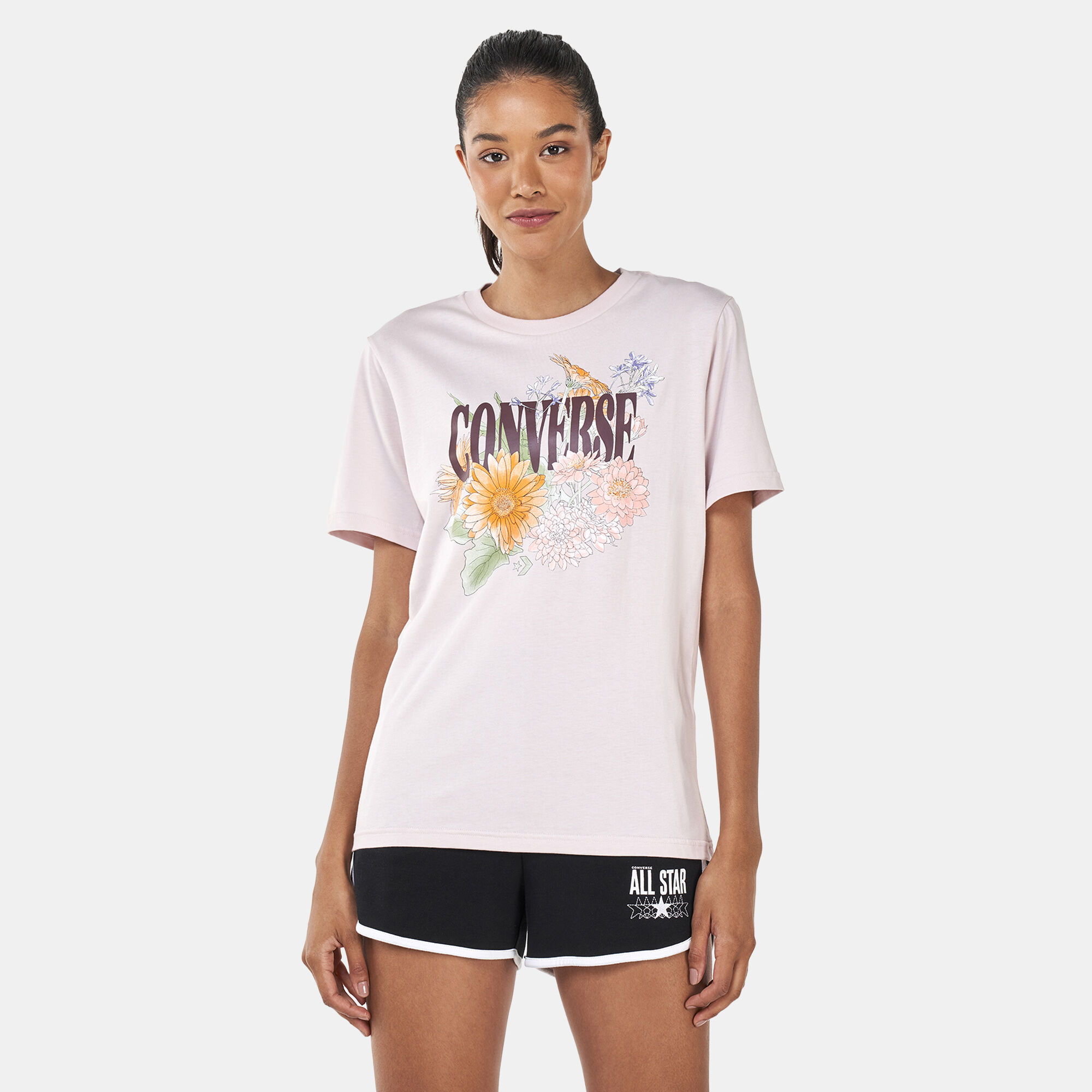 Converse all star discount t shirt women's