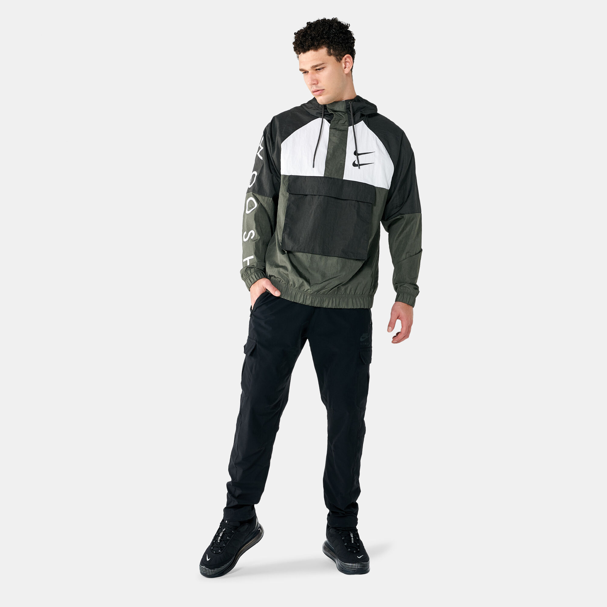 Nike swoosh run pullover sales woven jacket