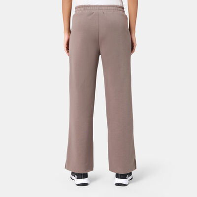 The Giving Movement Women's Raw Edge Wide Leg Pants Brown