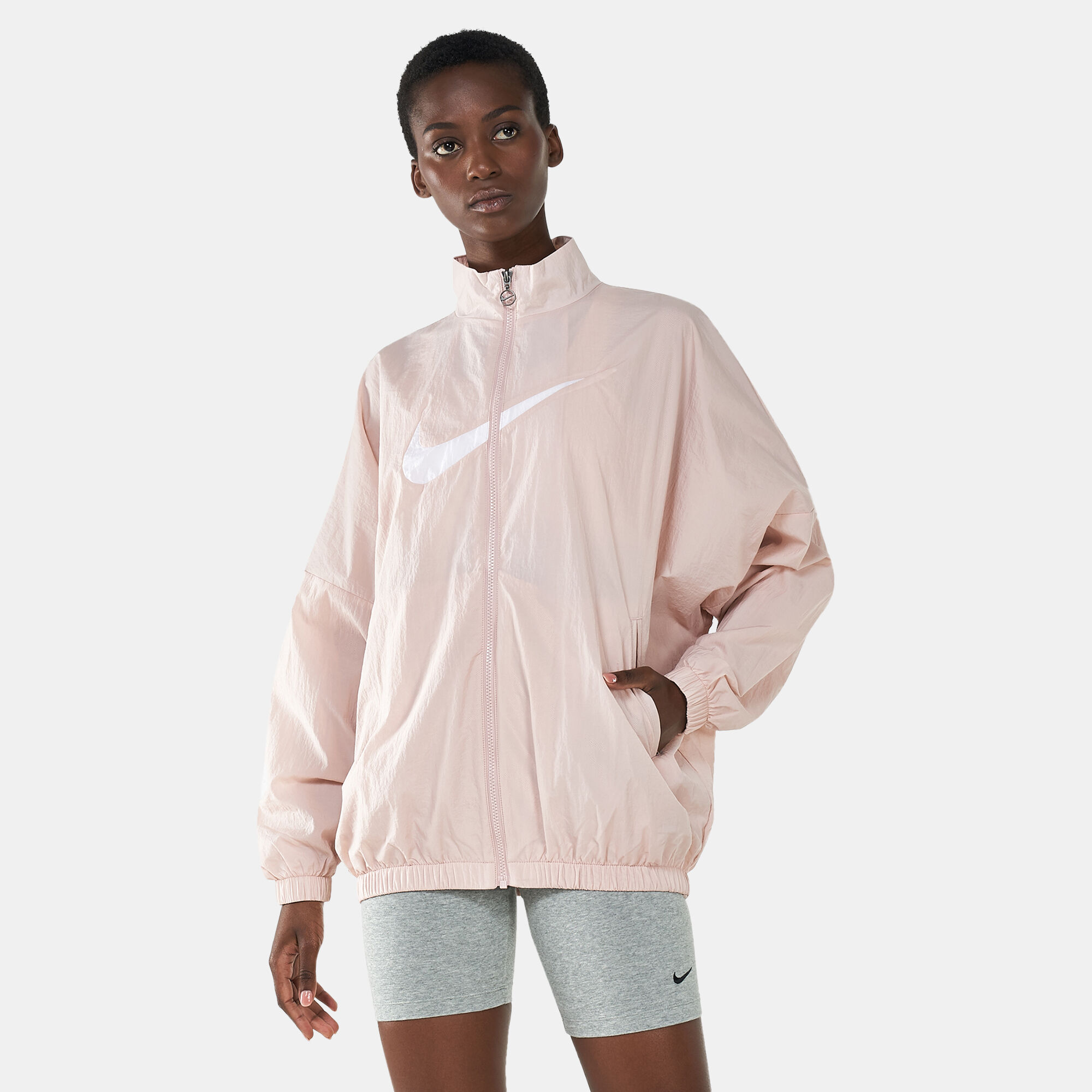 Nike woven jacket yellow pink hot sale