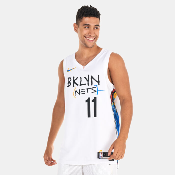 Nike Men's Dri-FIT NBA Swingman Kyrie Irving Brooklyn Nets City Edition Jersey White image number 0