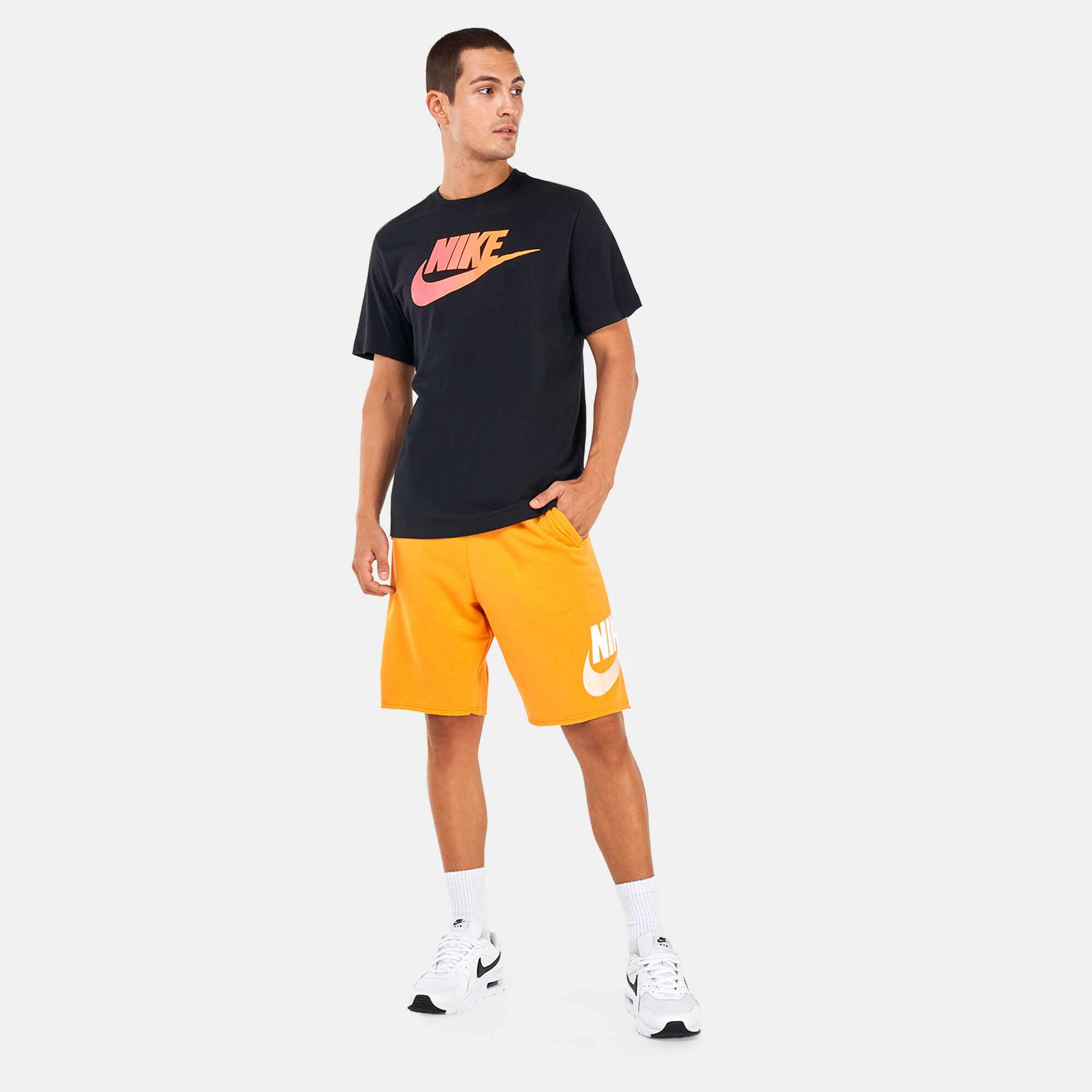Nike alumni shorts orange clearance