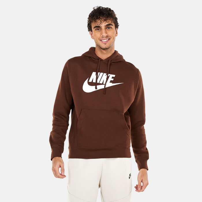 Nike Men's Sportswear Club Fleece Hoodie Brown image number 0