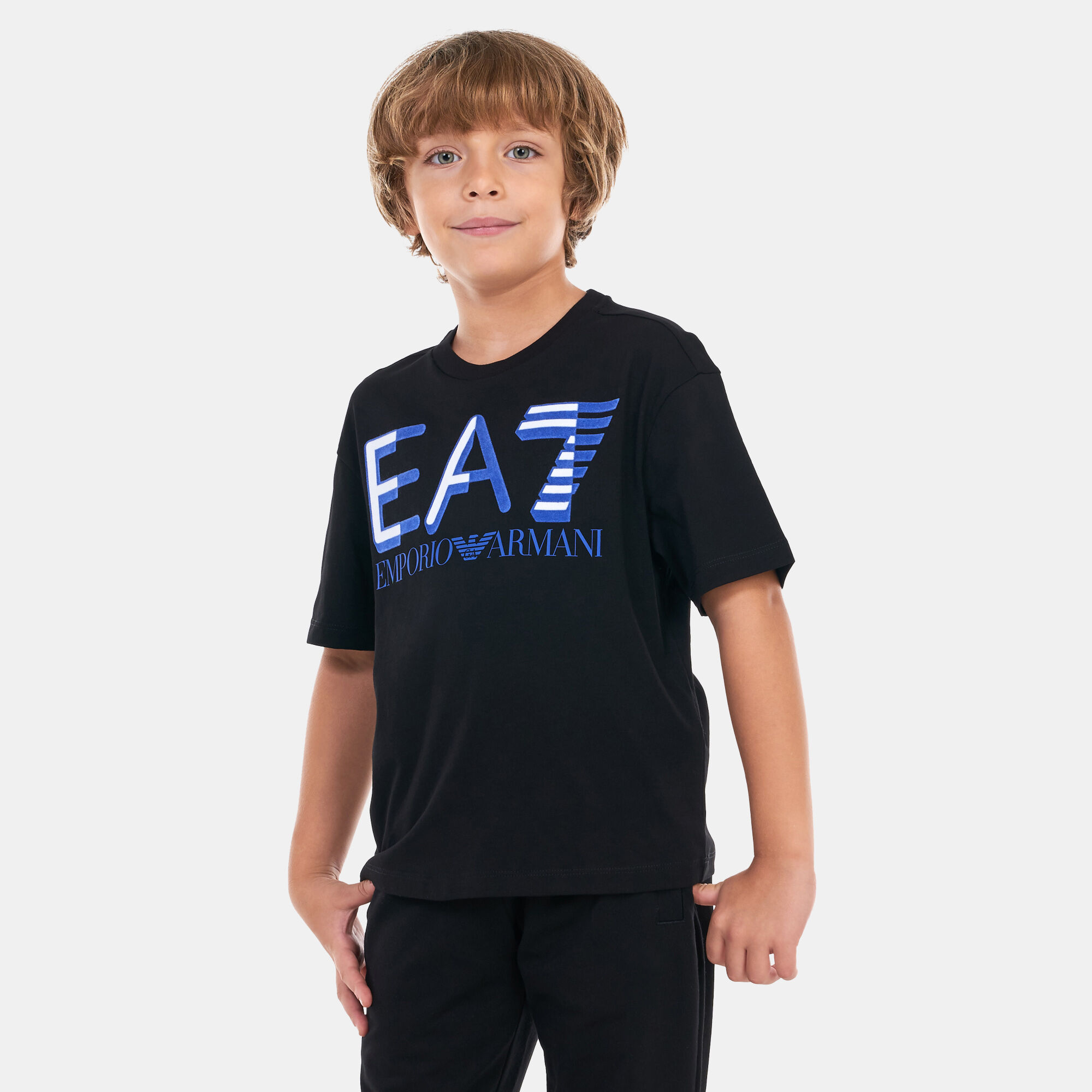 Buy EA7 Emporio Armani Kids Logo T Shirt Older Kids Black in