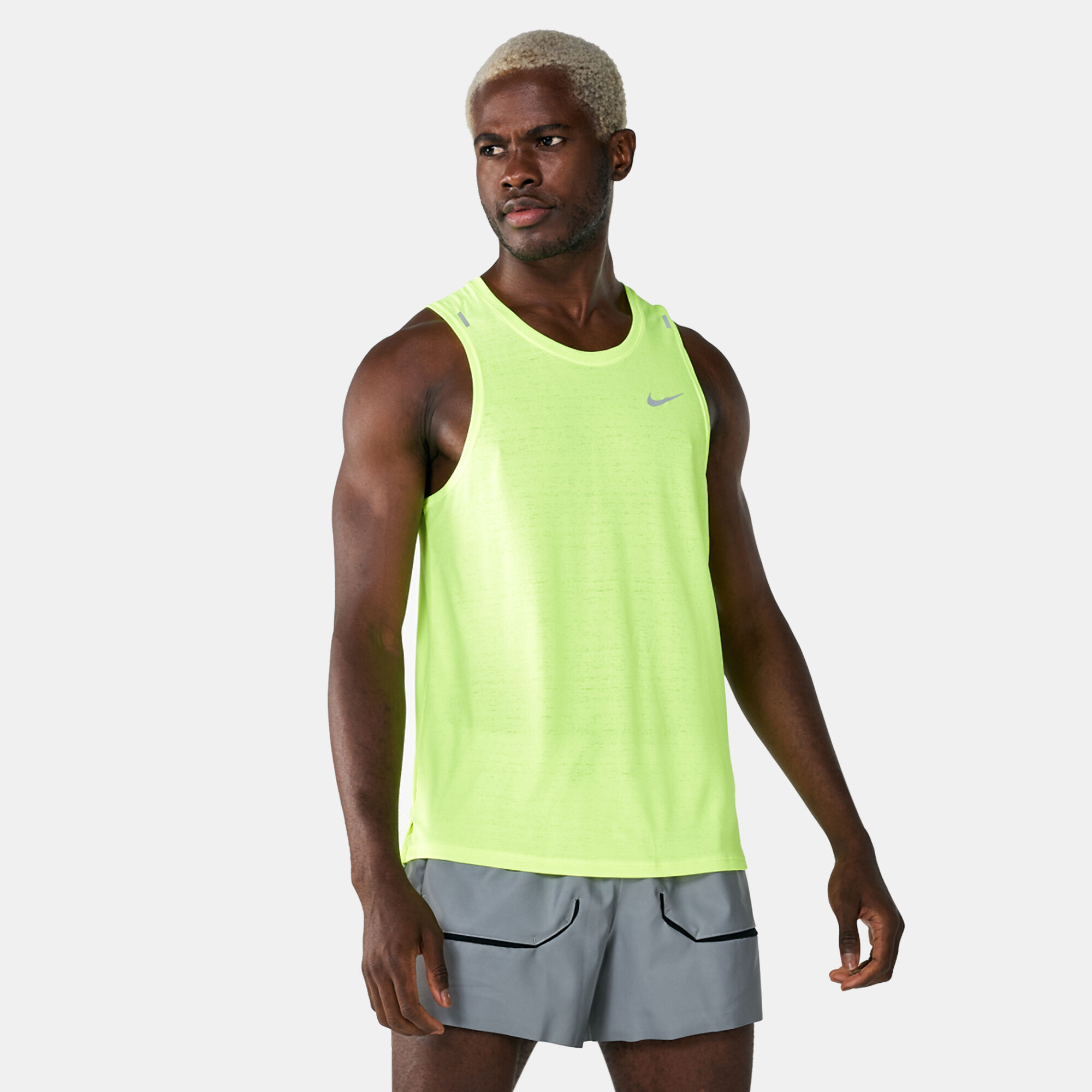 Men s Dri FIT Miler Tank Top Yellow Nike in Kuwait SSS