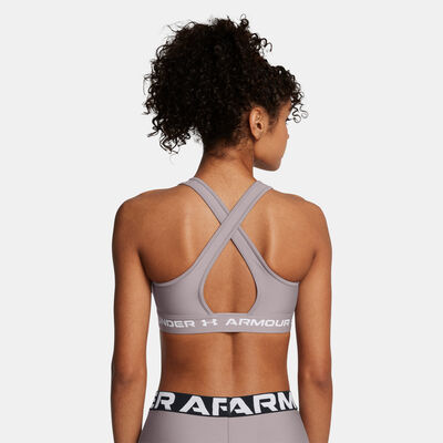 Under Armour Women's Armour Medium-Support Training Sports Bra Grey
