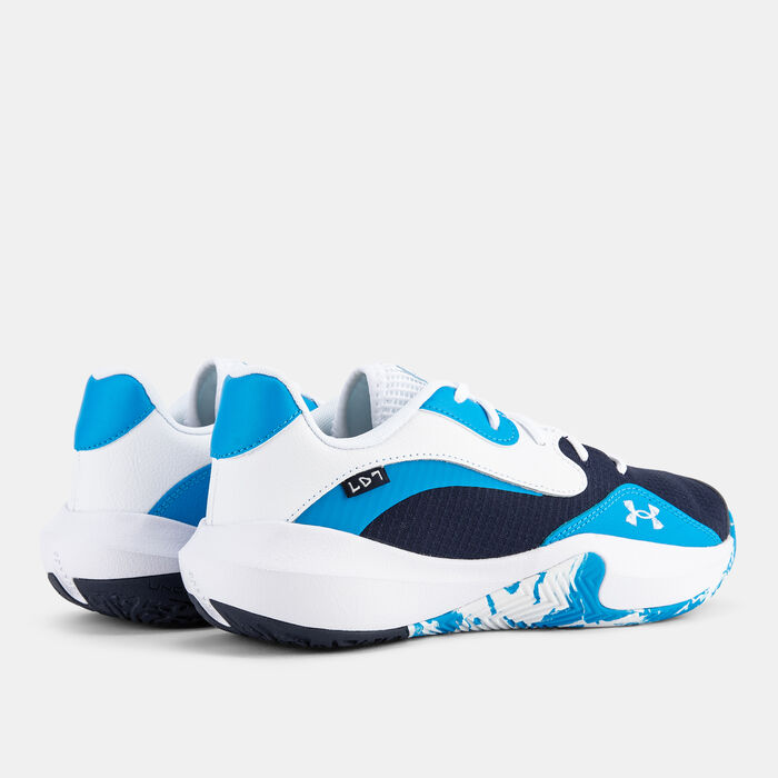 Under Armour Lockdown 7 Low Basketball Shoes Blue image number 2