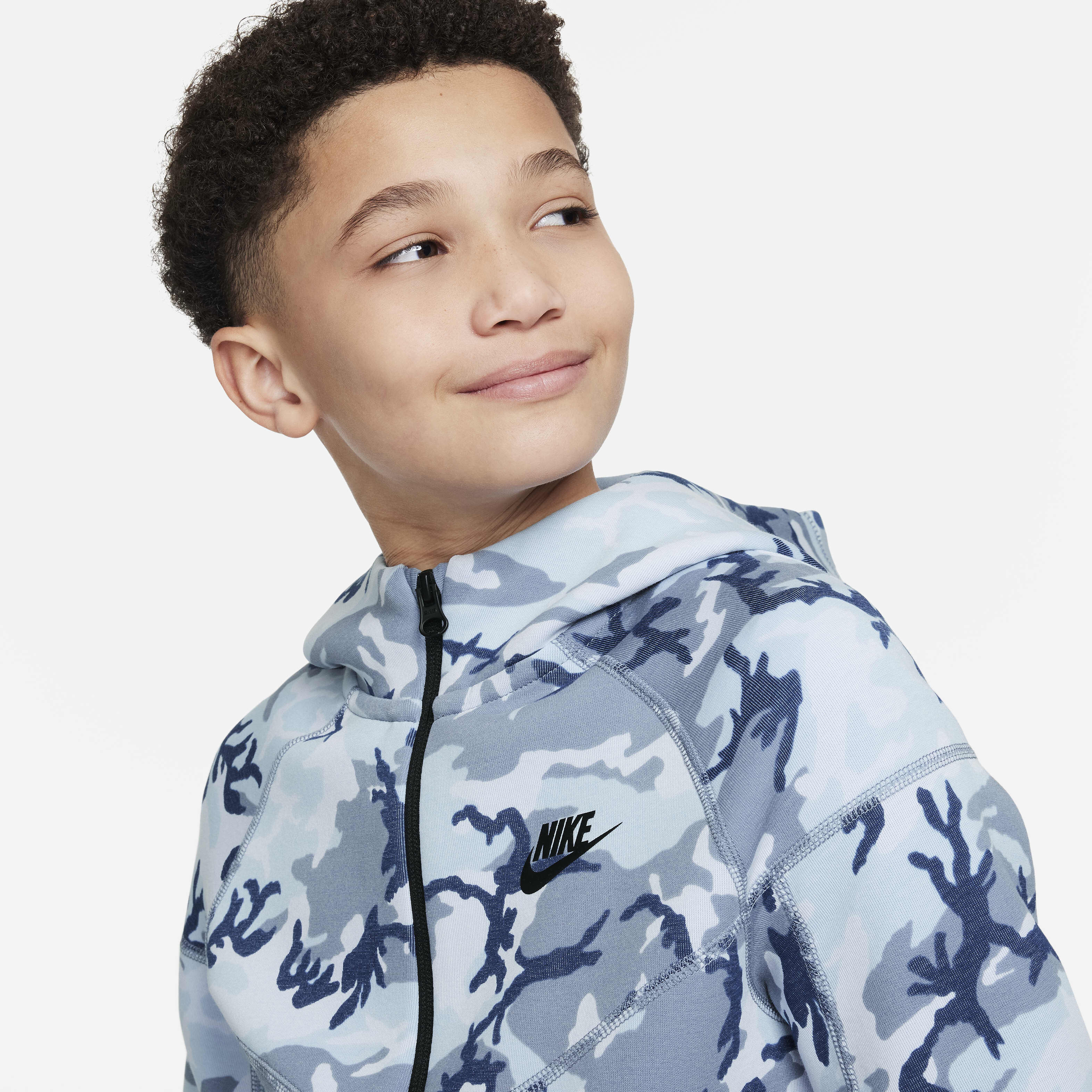 Nike boys camo hoodie sales