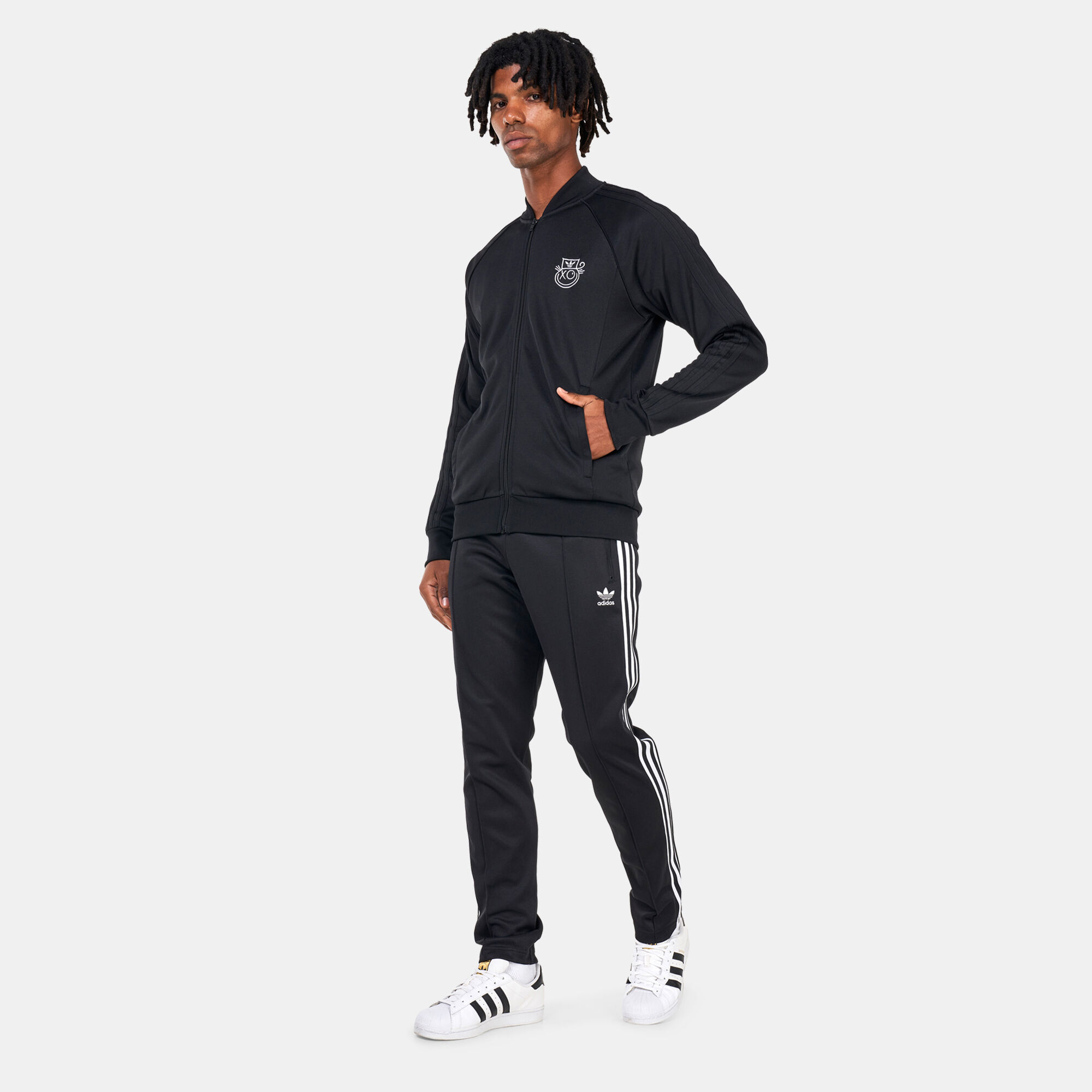 Adidas originals beckenbauer joggers in black clearance