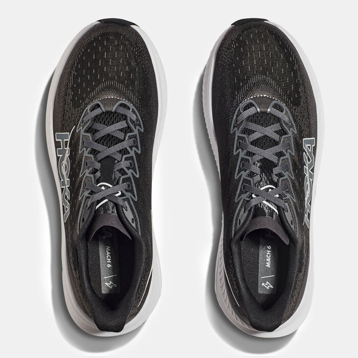 HOKA Men's Mach 6 Wide Running Shoes Black image number 3