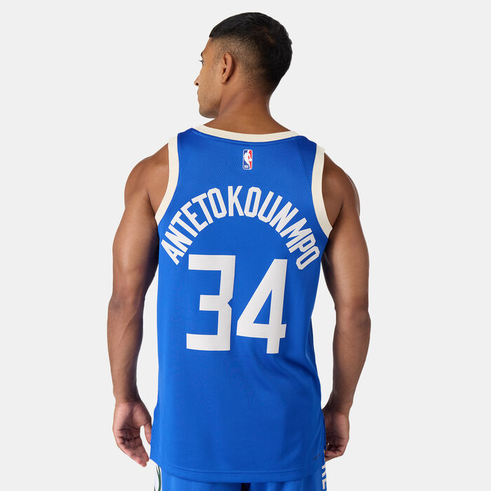 Nike Men's NBA 23/24 Milwaukee Bucks City Edition Swingman Basketball Jersey Blue image number 1