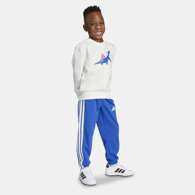 adidas Kids' Seasonal Essentials Adiraptor Fleece Joggers Set White