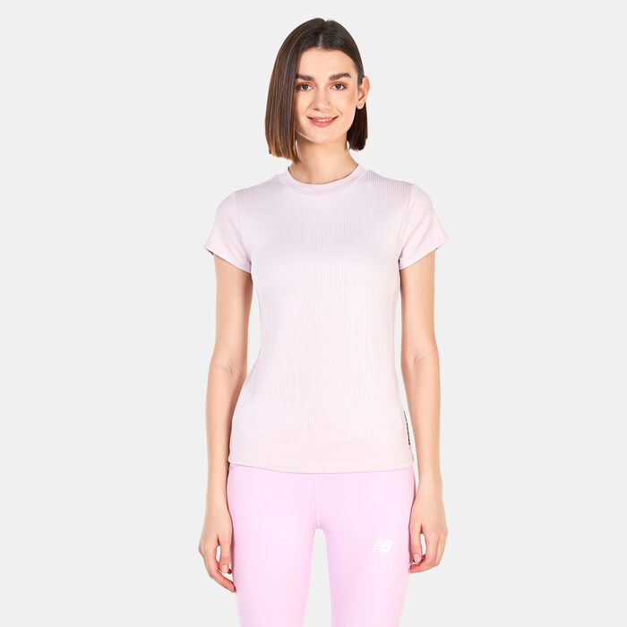 Rib T-shirt - Light Pink