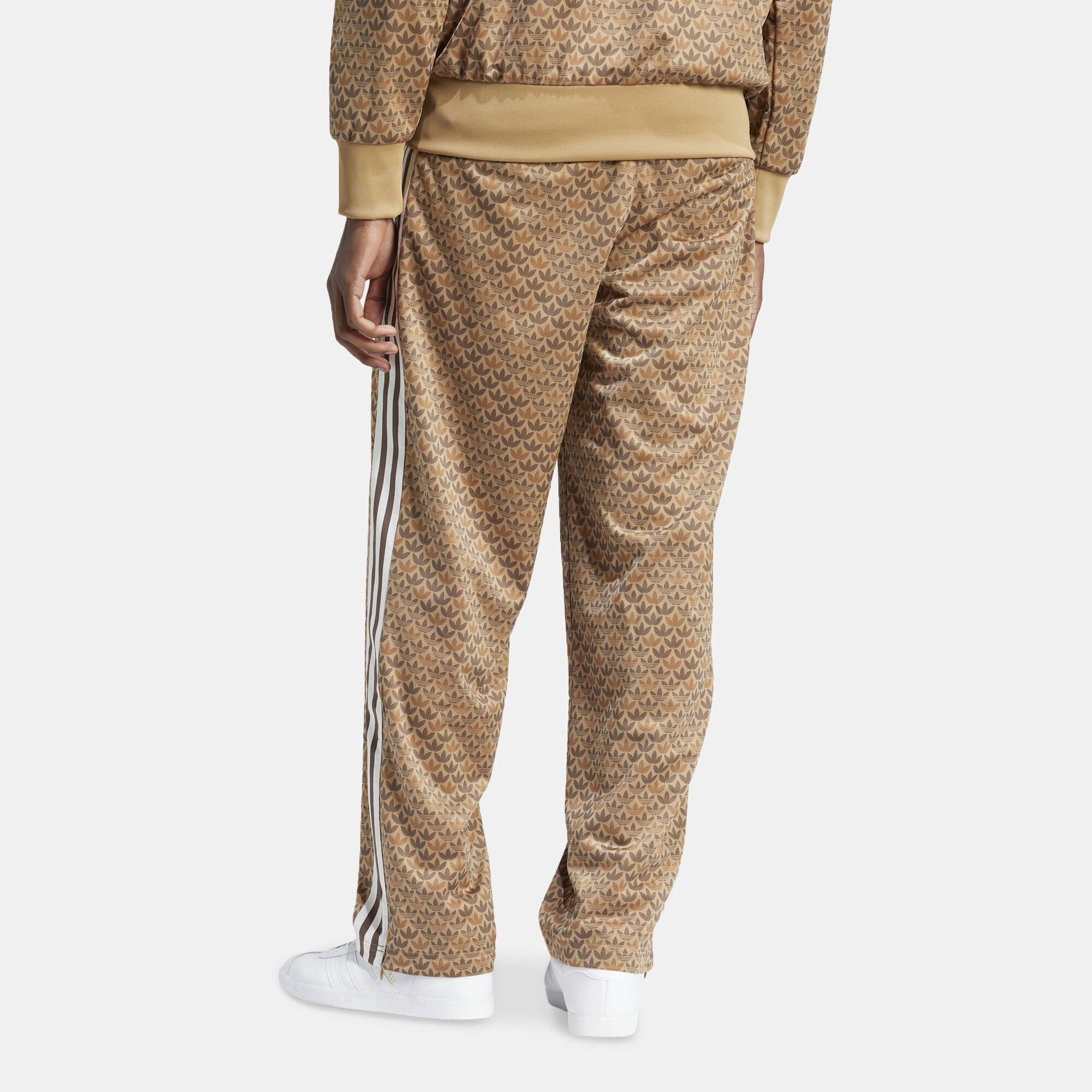 Adidas track pants brown sales