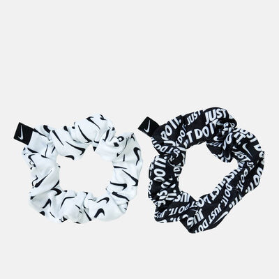 Nike Women's 2.0 Gathered Hair Ties (2 Pack) Black