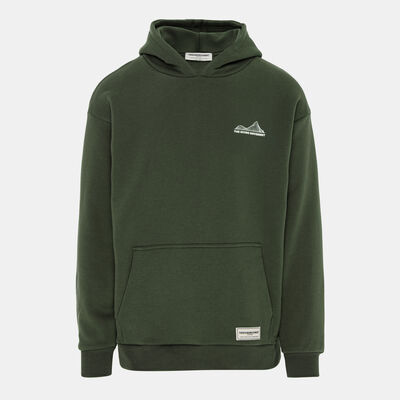 The Giving Movement Men's Map Print Hoodie Beige