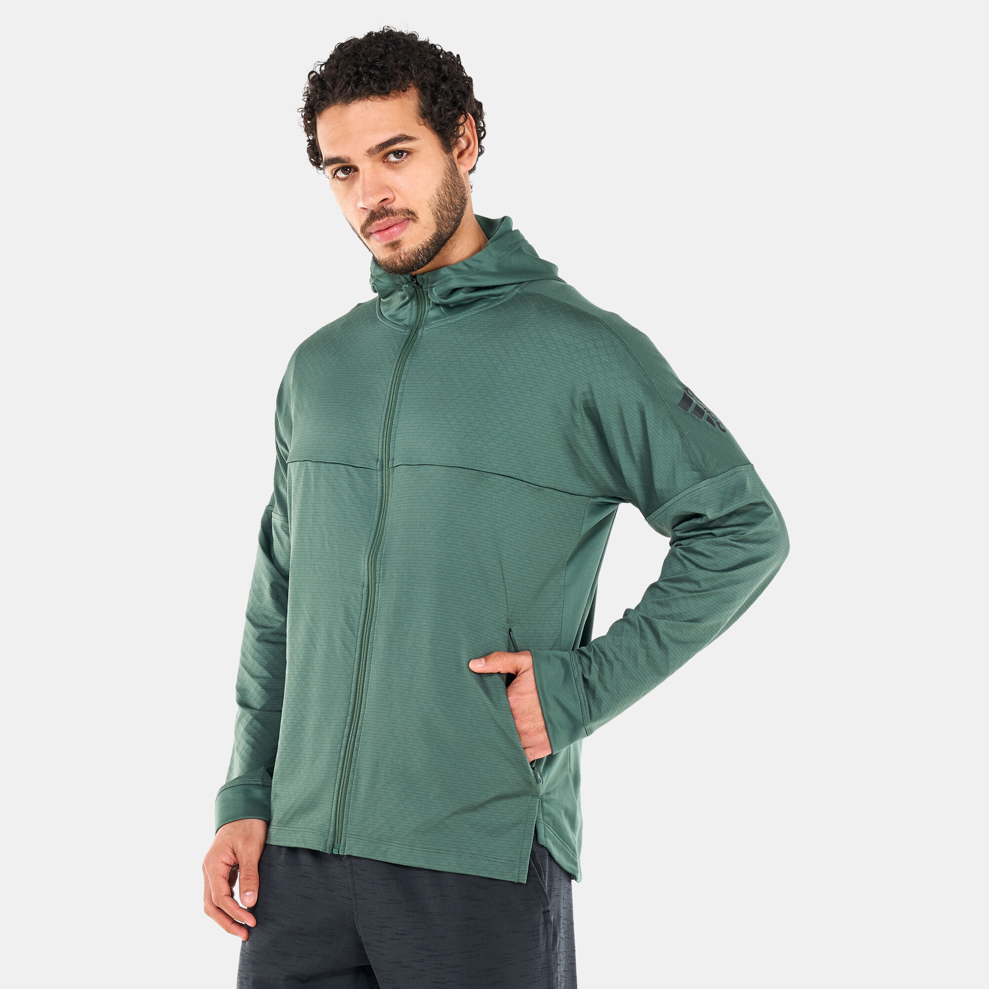 Men s Workout Warm Full Zip Jacket Green adidas in Kuwait SSS