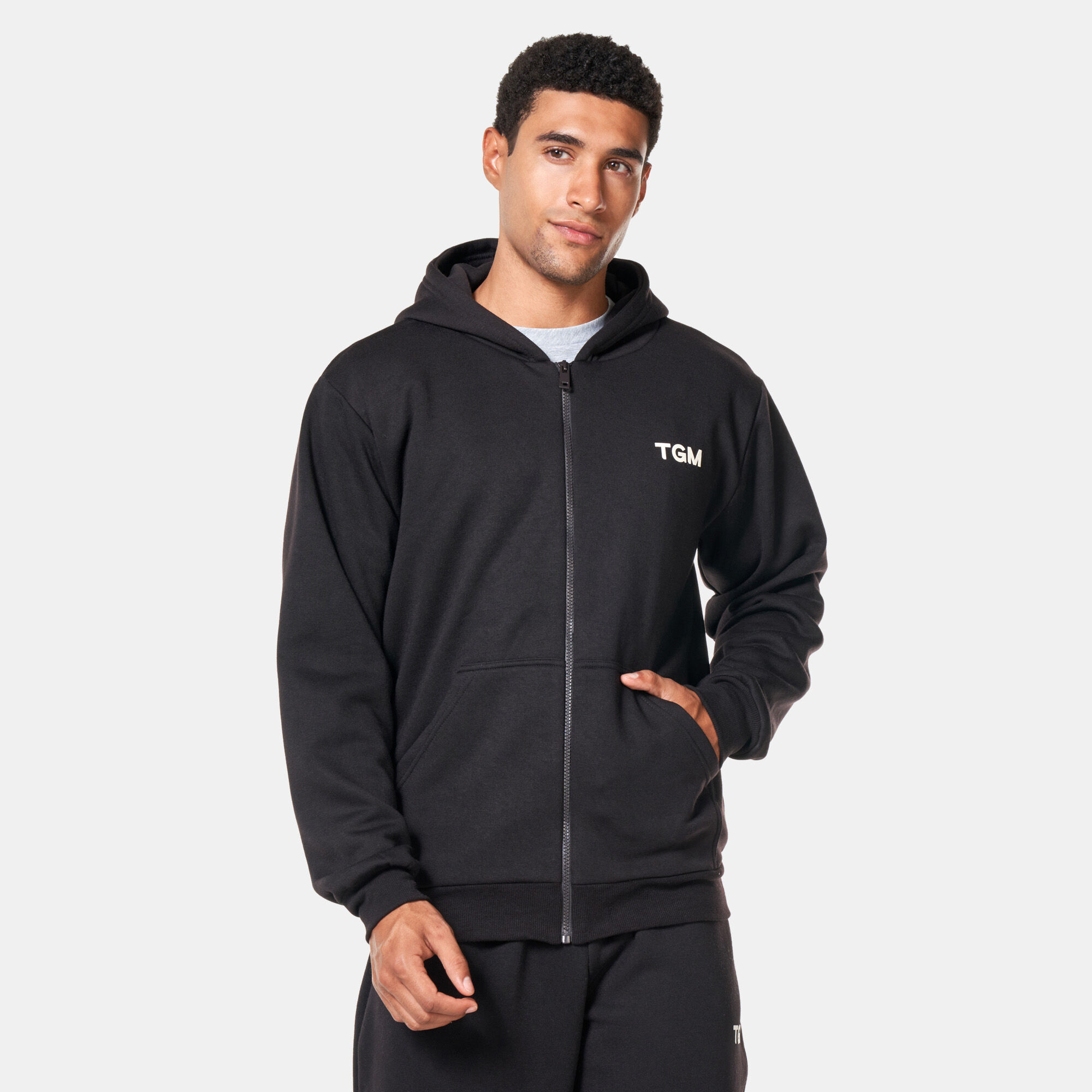 Men s Lounge Full Zip Hoodie Black The Giving Movement in Kuwait SSS