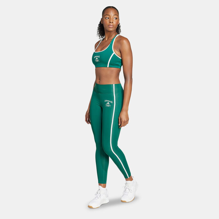 adidas Women's Optime Heritage Training Leggings Green image number 2
