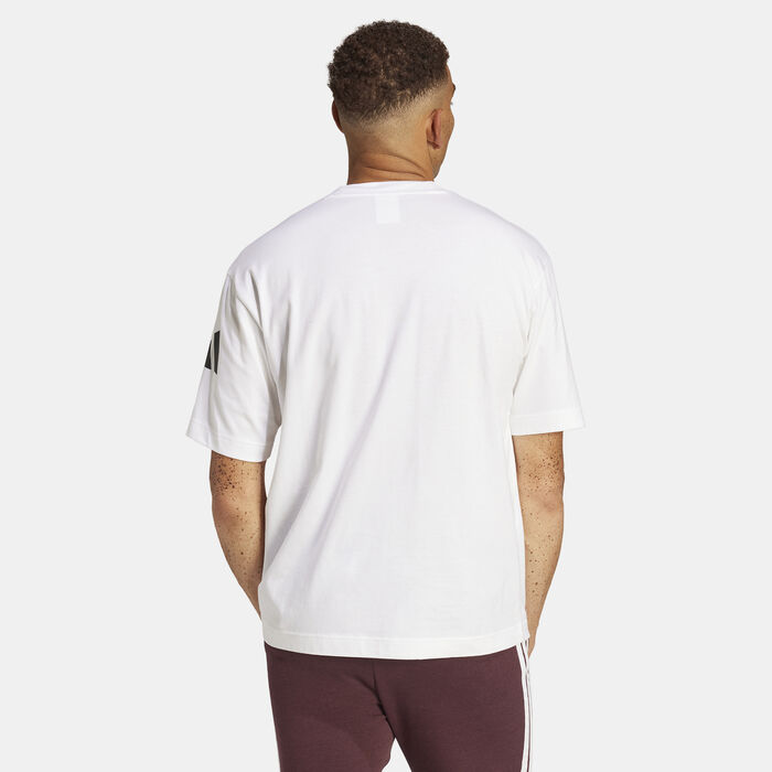 adidas Men's Essentials 3 Bar Logo T-Shirt White image number 1