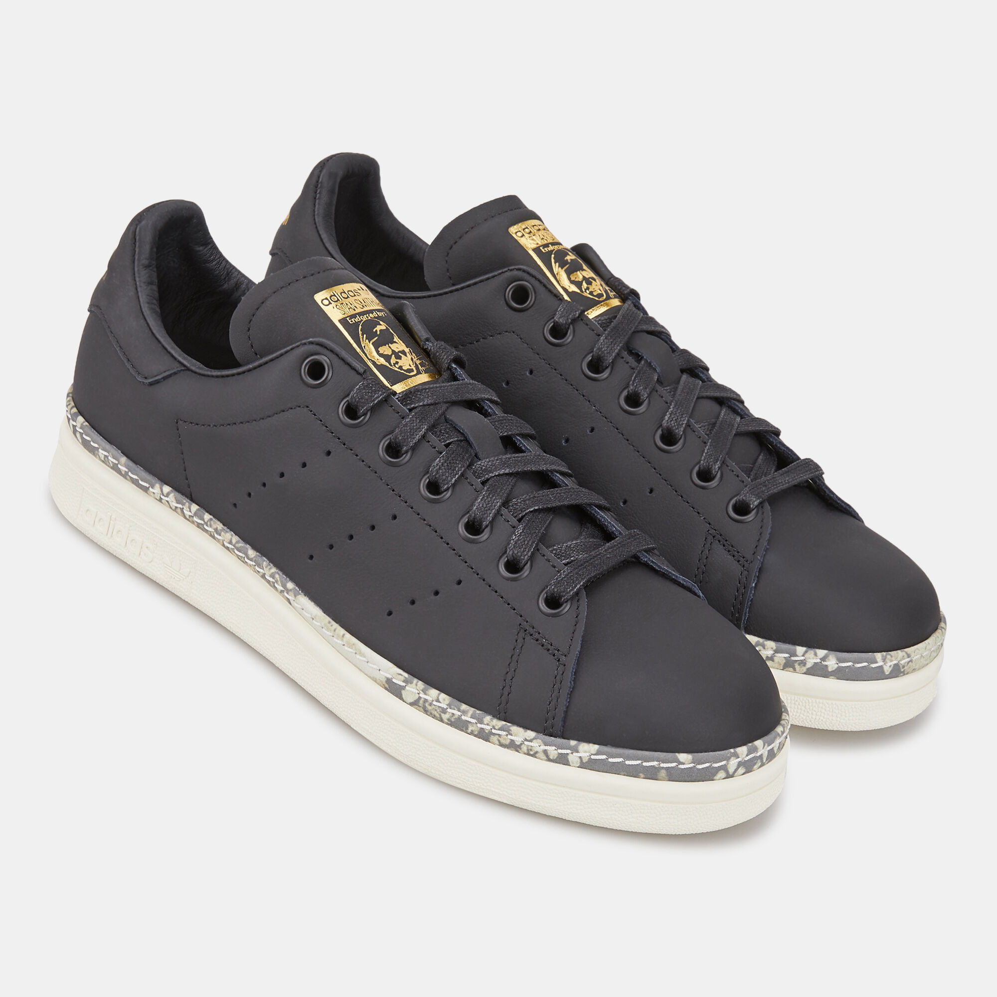 Stan smith new bold shoes black sale