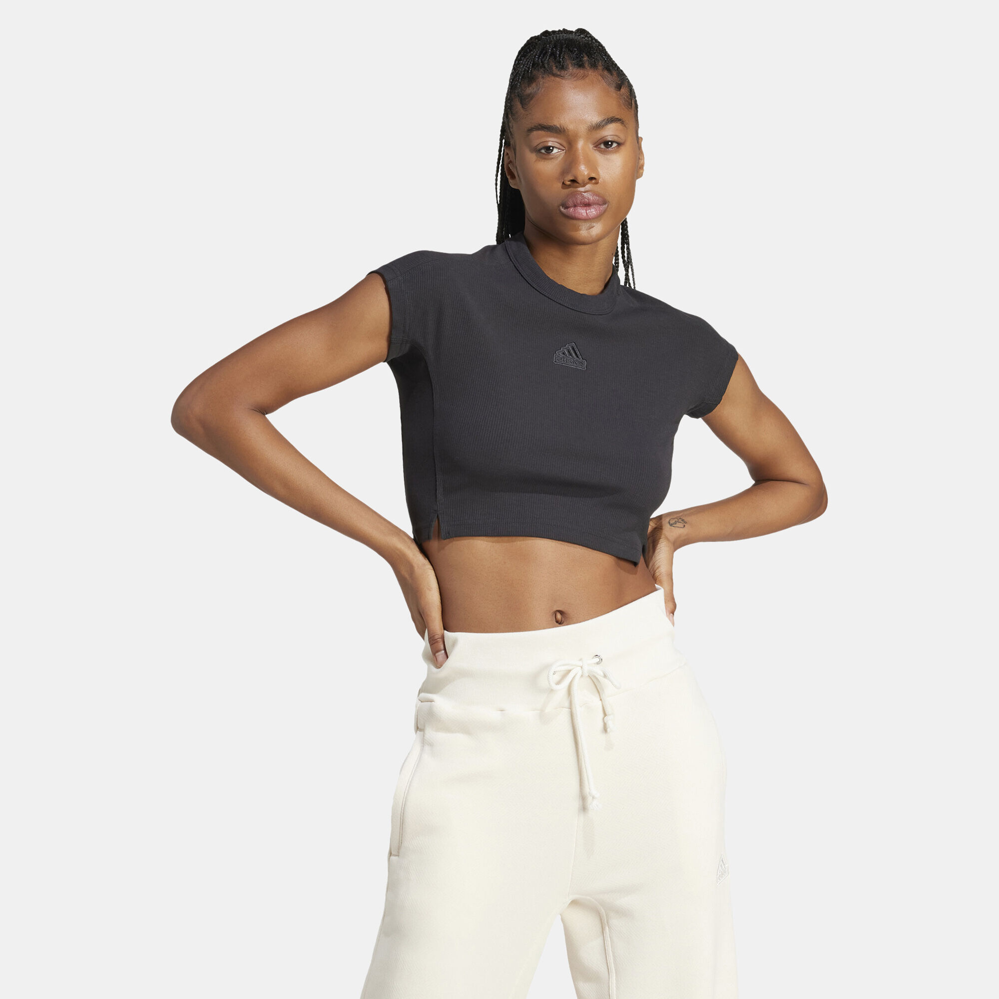 Adidas fitted crop top new arrivals