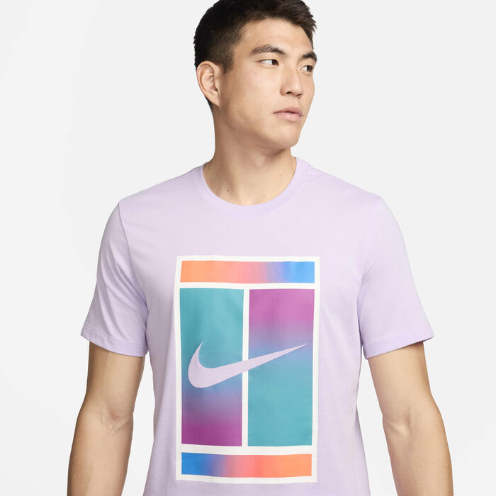 Nike Men's Court Dri-FIT Tennis T-Shirt Pink image number 2