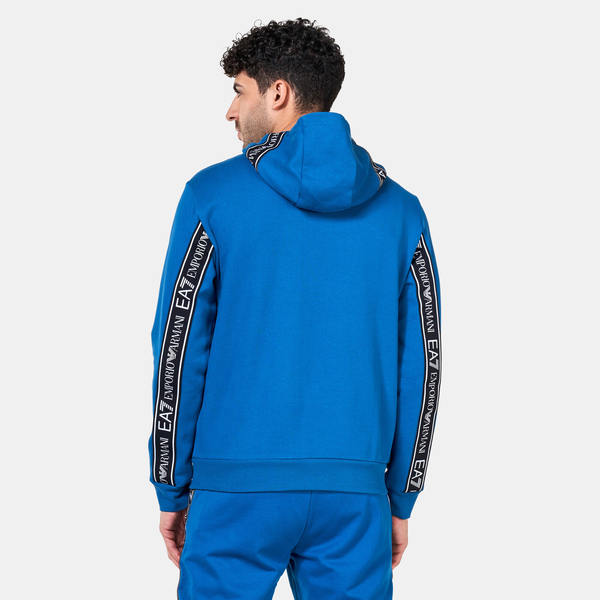 Armani blue hoodie hot sale