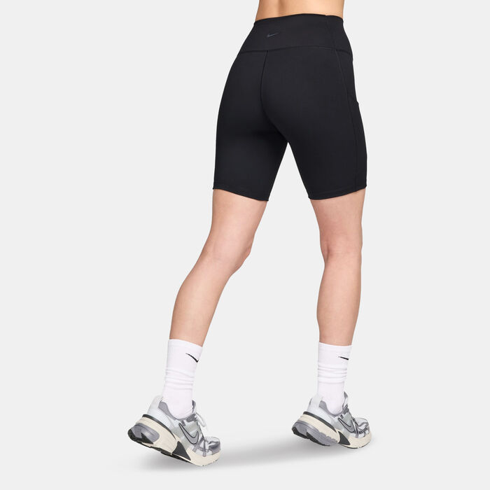 Nike Women's One High-Waisted Biker Shorts Black image number 1