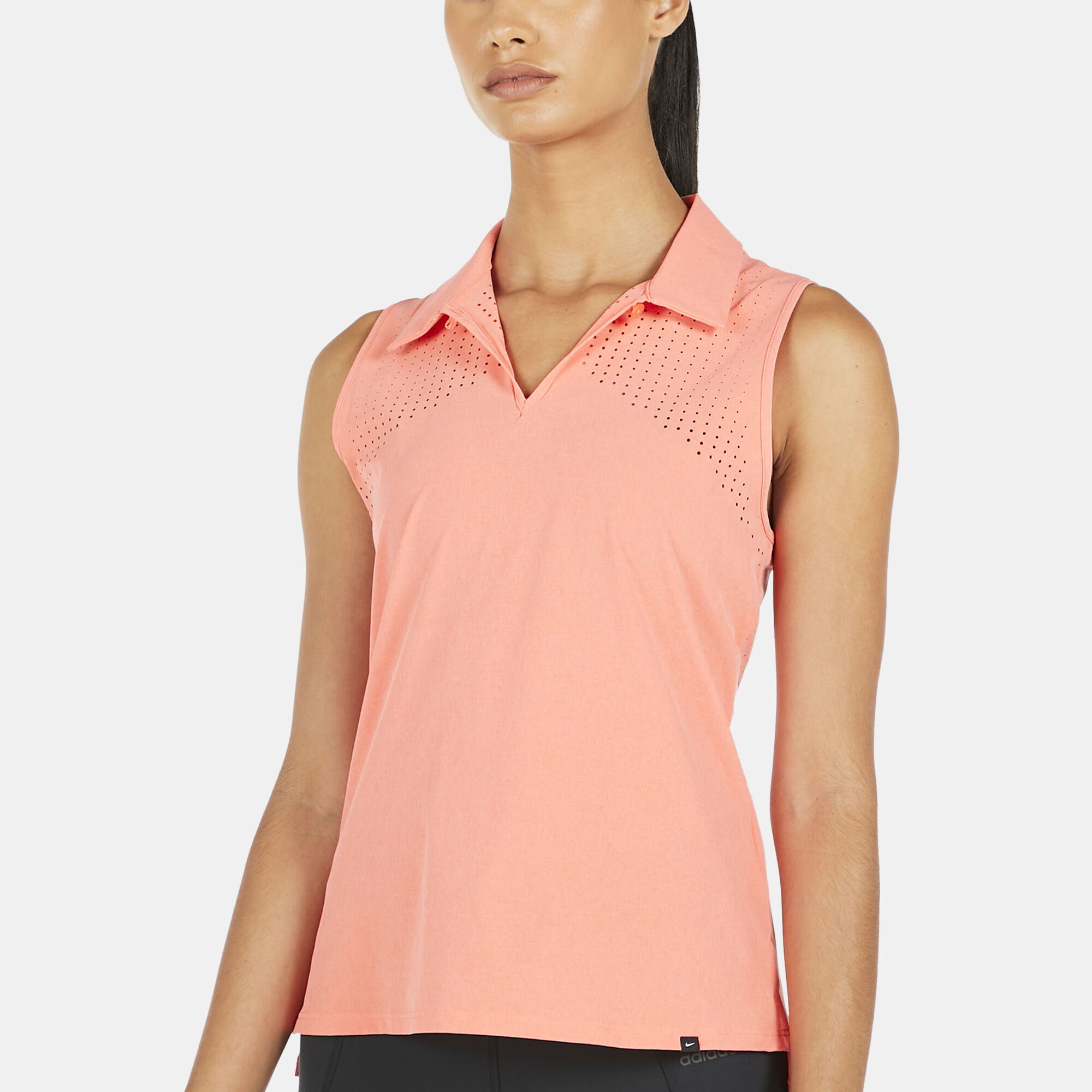 Women s Golf Flex Ace Sleeveless Polo Shirt Orange Nike Golf in Kuwait SSS