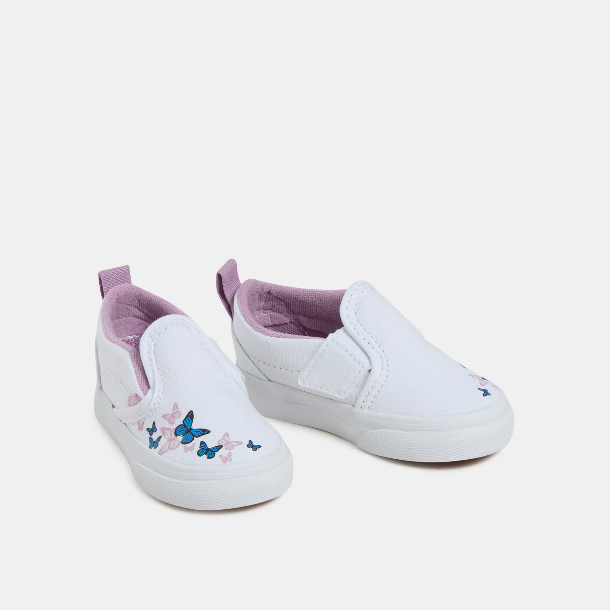 Kids Slip On Velcro Unisex Shoes Baby and Toddler White Vans in Kuwait SSS