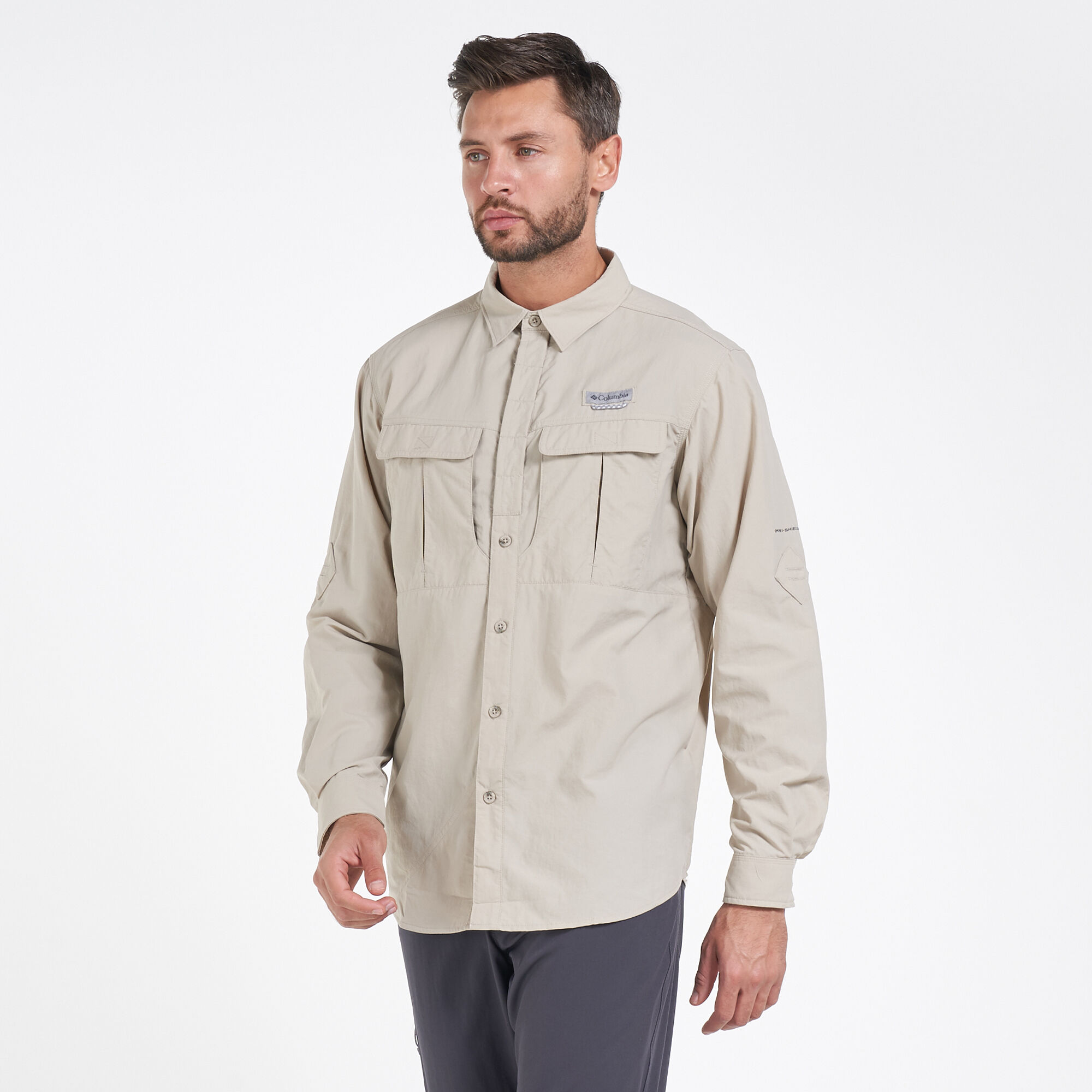Buy Columbia Cascades Explorer Long Sleeve Shirt Beige in Kuwait SSS