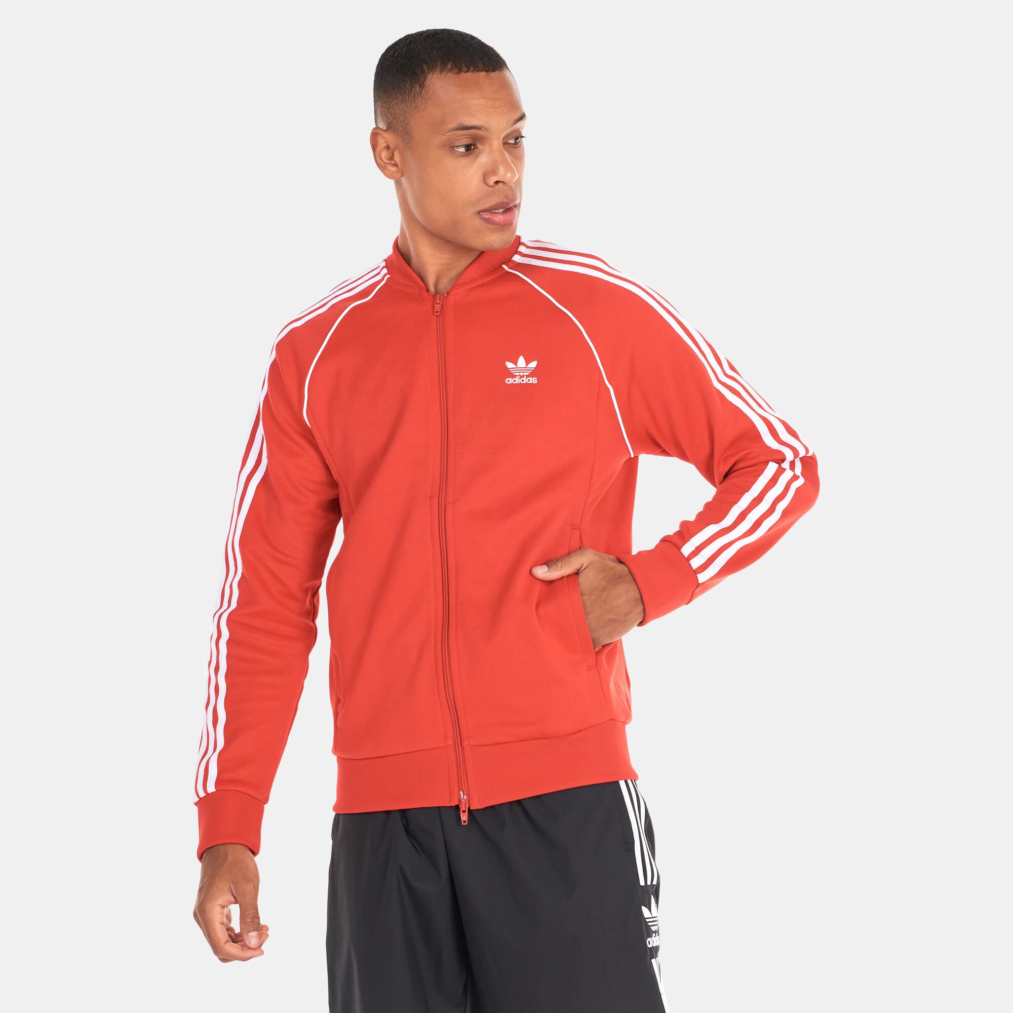 Adidas originals sst track jacket red shop