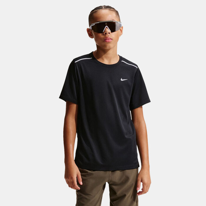 Nike Kids' Miler Dri-FIT Running T-Shirt Black image number 0