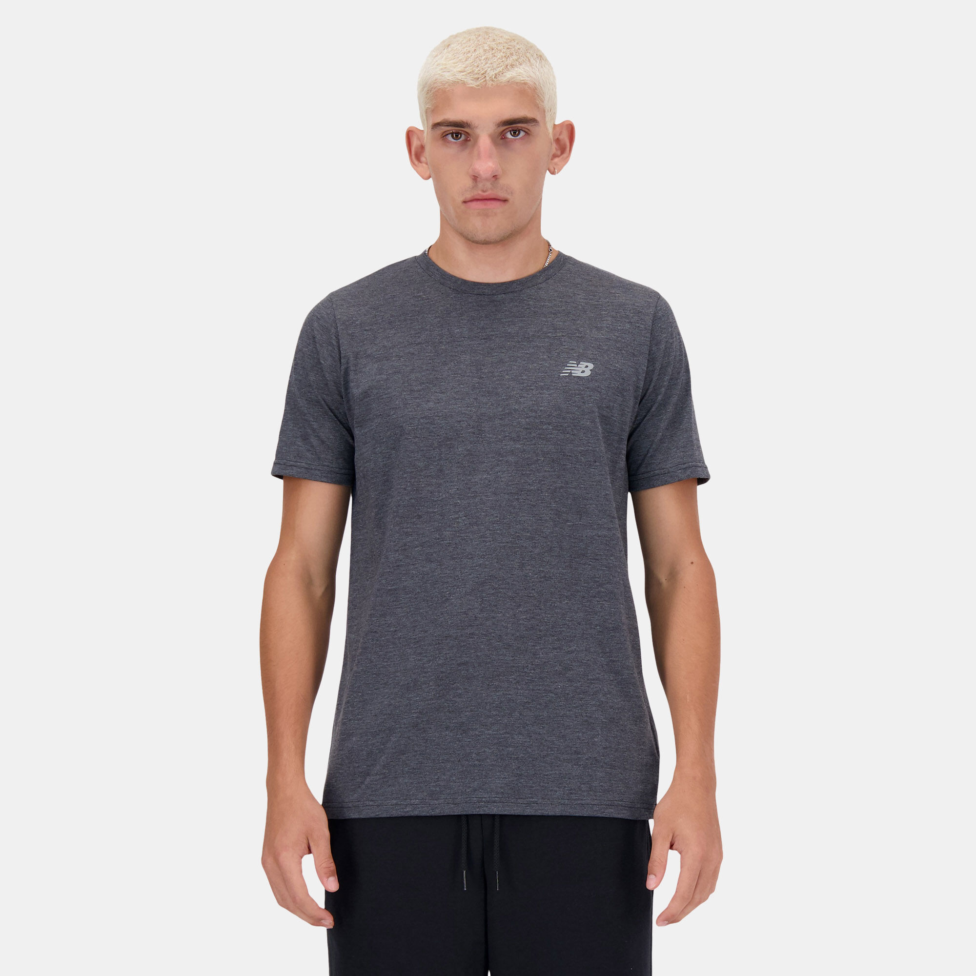 Men s Sport Essentials Heathertech Running T Shirt Green New Balance in Kuwait SSS
