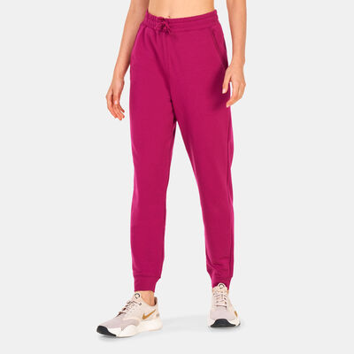 Nike Women's Yoga Dri-FIT 7/8 Fleece Joggers Pink