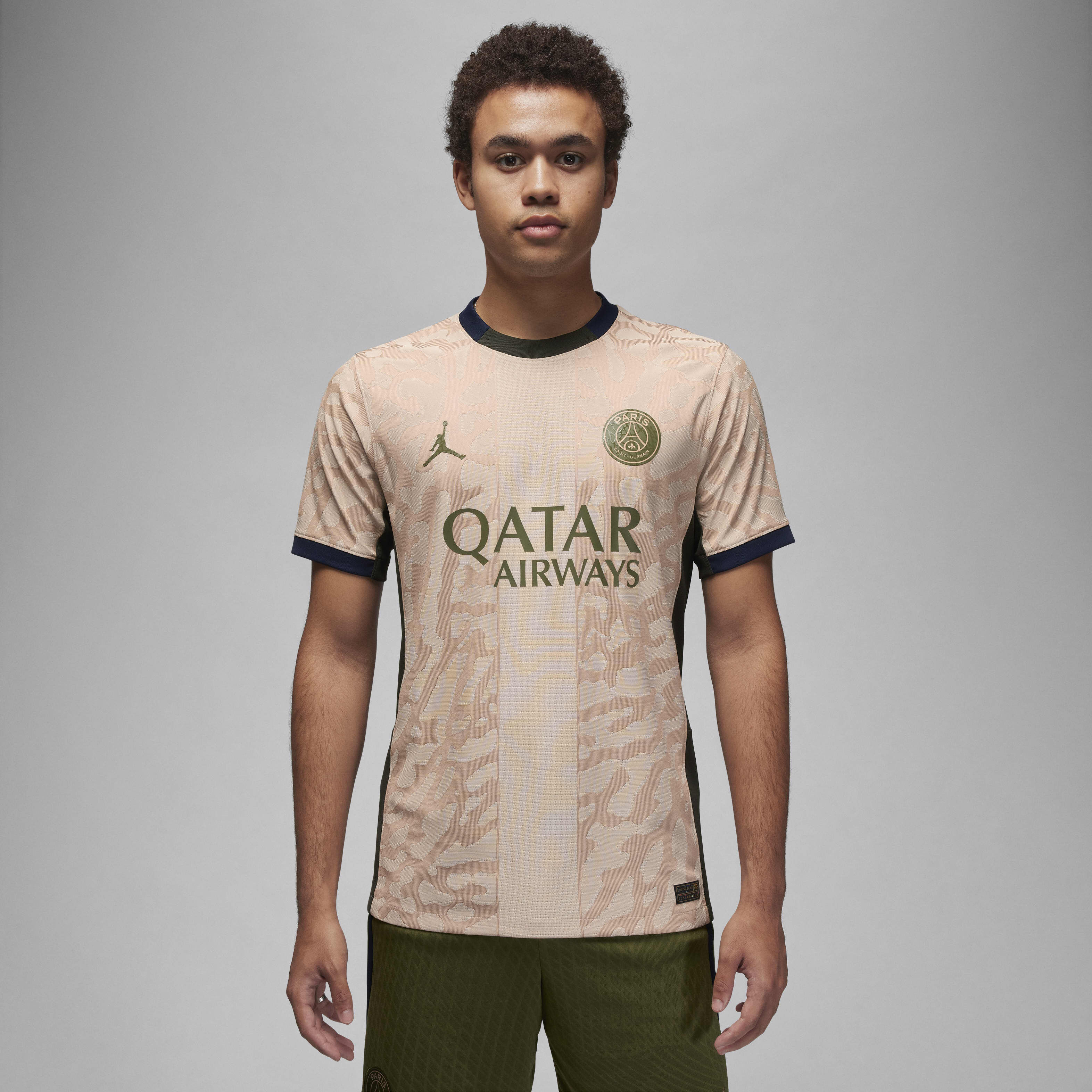 Men s Paris Saint Germain 2023 24 Match Fourth Dri FIT ADV Football Authentic Shirt Beige Jordan in Kuwait SSS