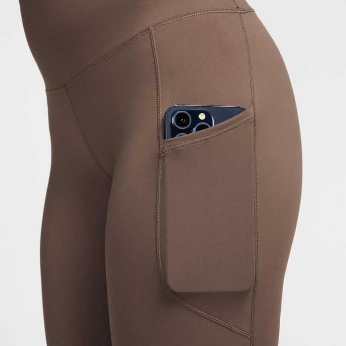 Nike Women's One High-Waisted Biker Shorts Grey image number 4