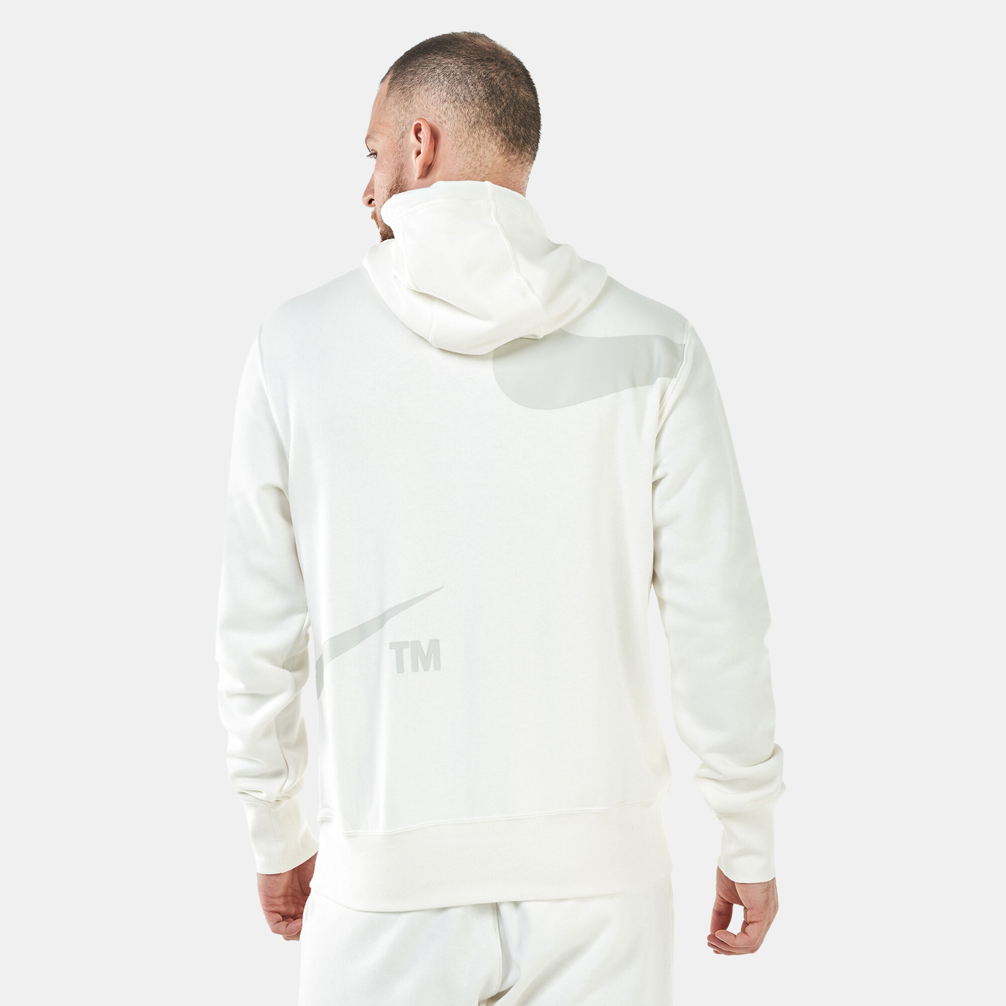 Men s Sportswear Swoosh Pullover Semi Brushed Back Hoodie White Nike in Kuwait SSS