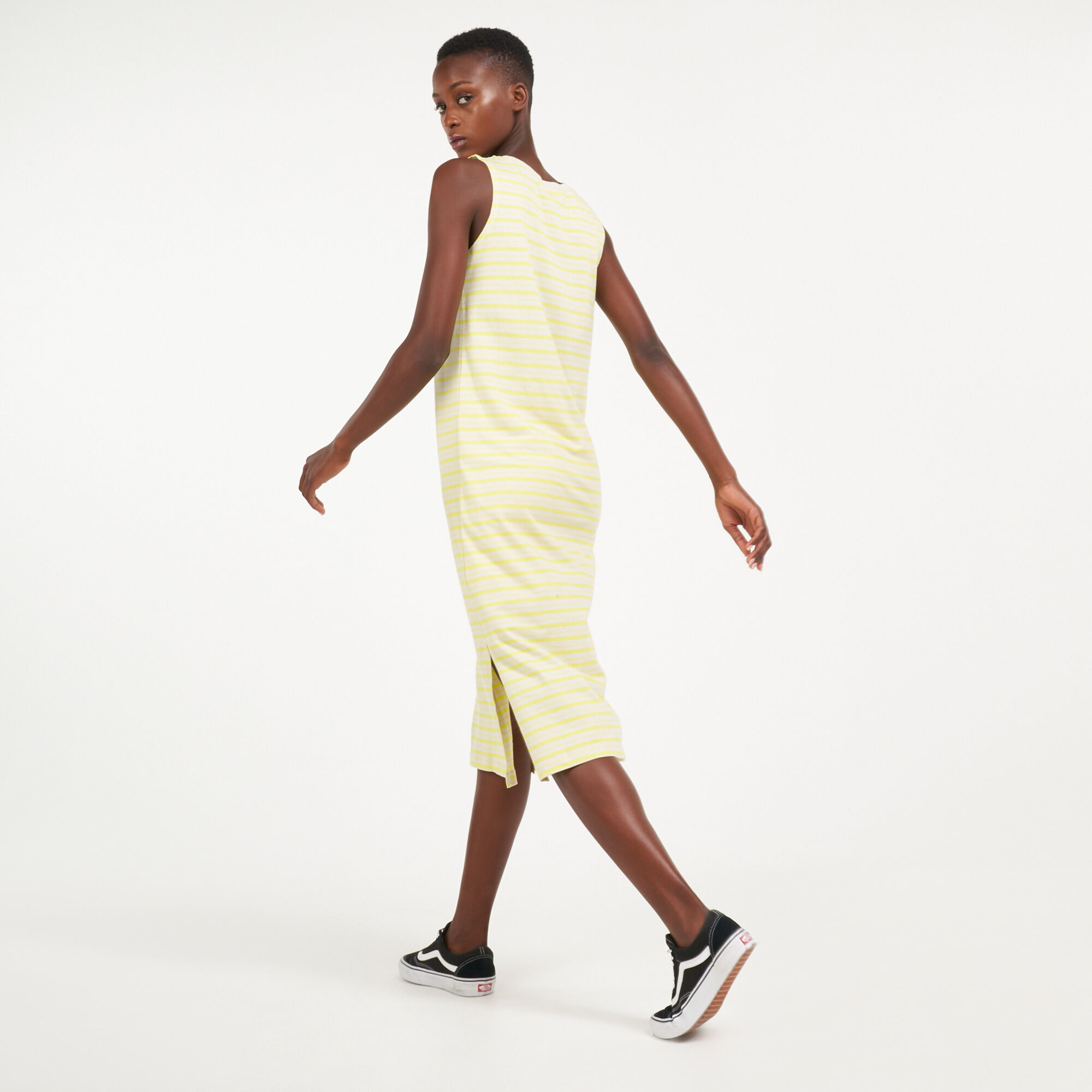 Buy Vans Women s Mini Check Midi Dress Yellow in Kuwait SSS