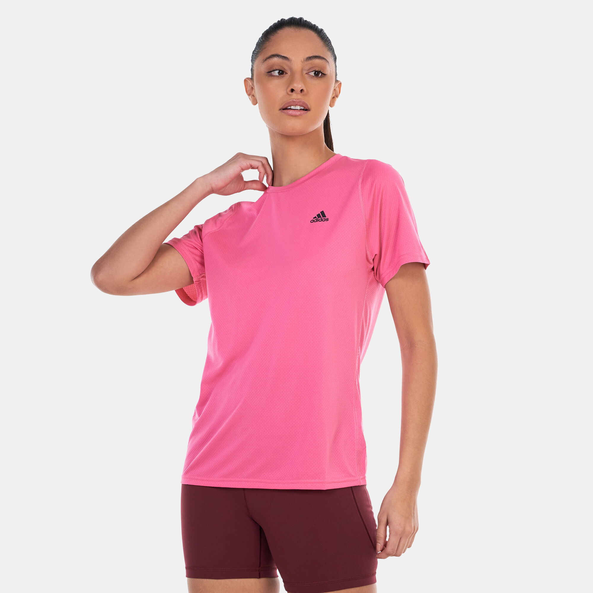 Womens pink adidas t shirt clearance