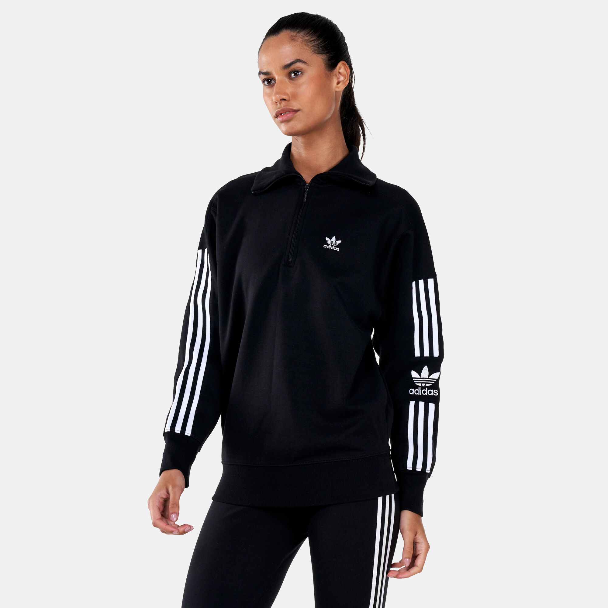Adidas originals womens half zip lock up sweatshirt store