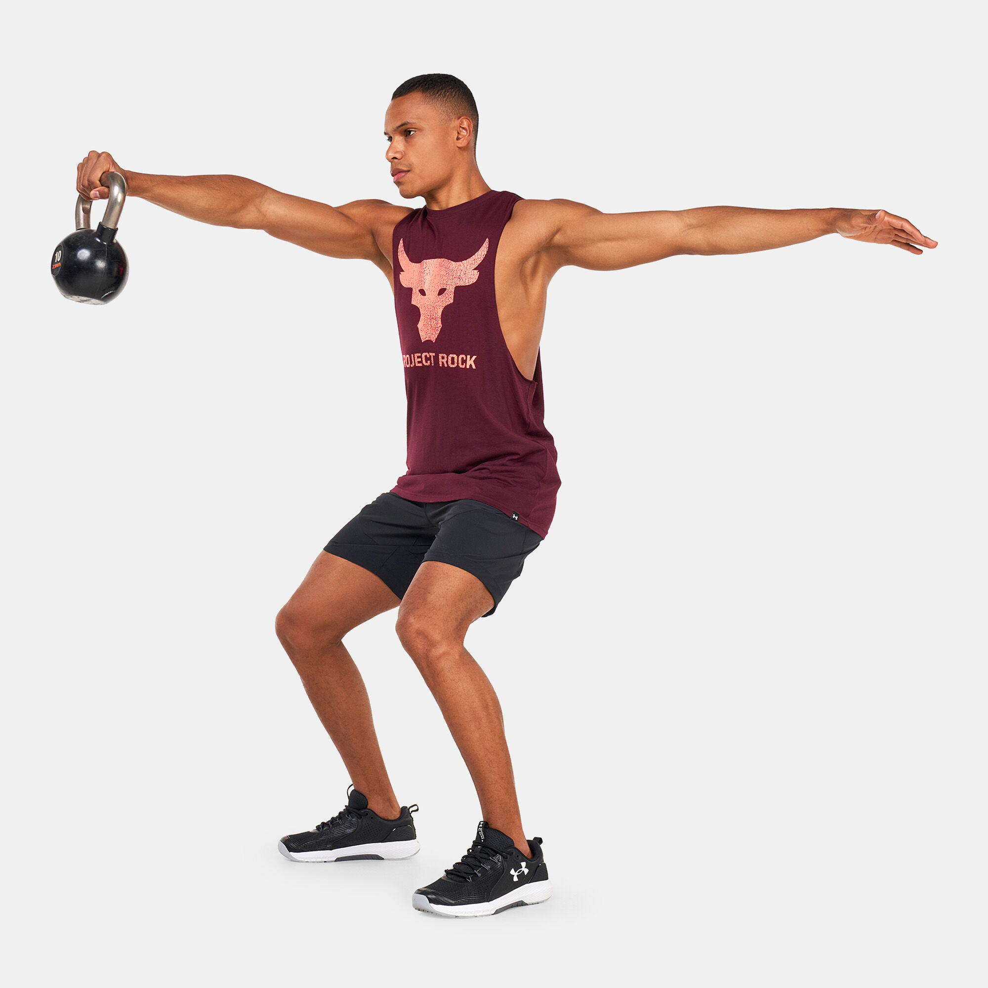 Buy Under Armour Men s Project Rock Brahma Bull Tank Top Red in