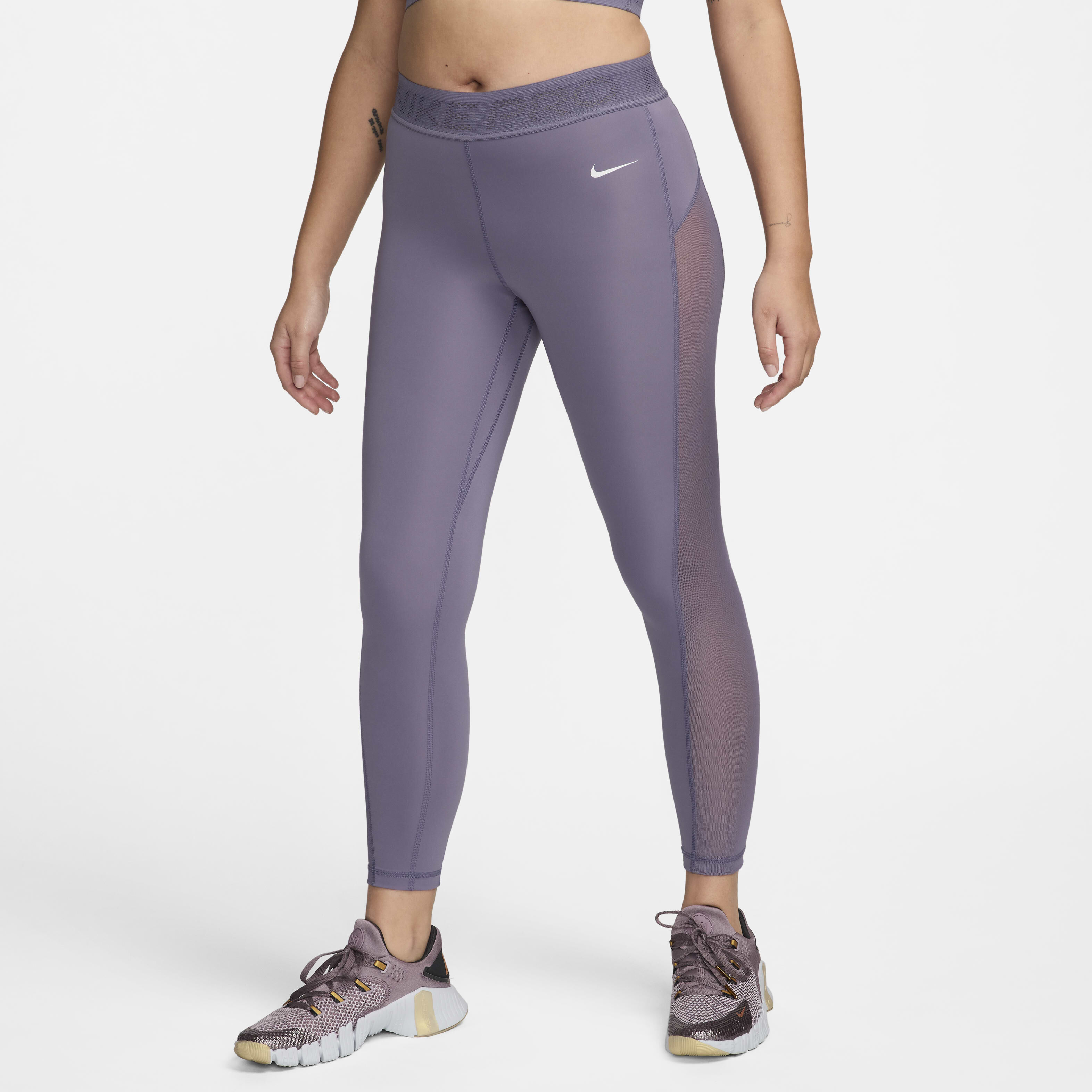 Women s Pro Mid Rise Mesh Panelled Leggings