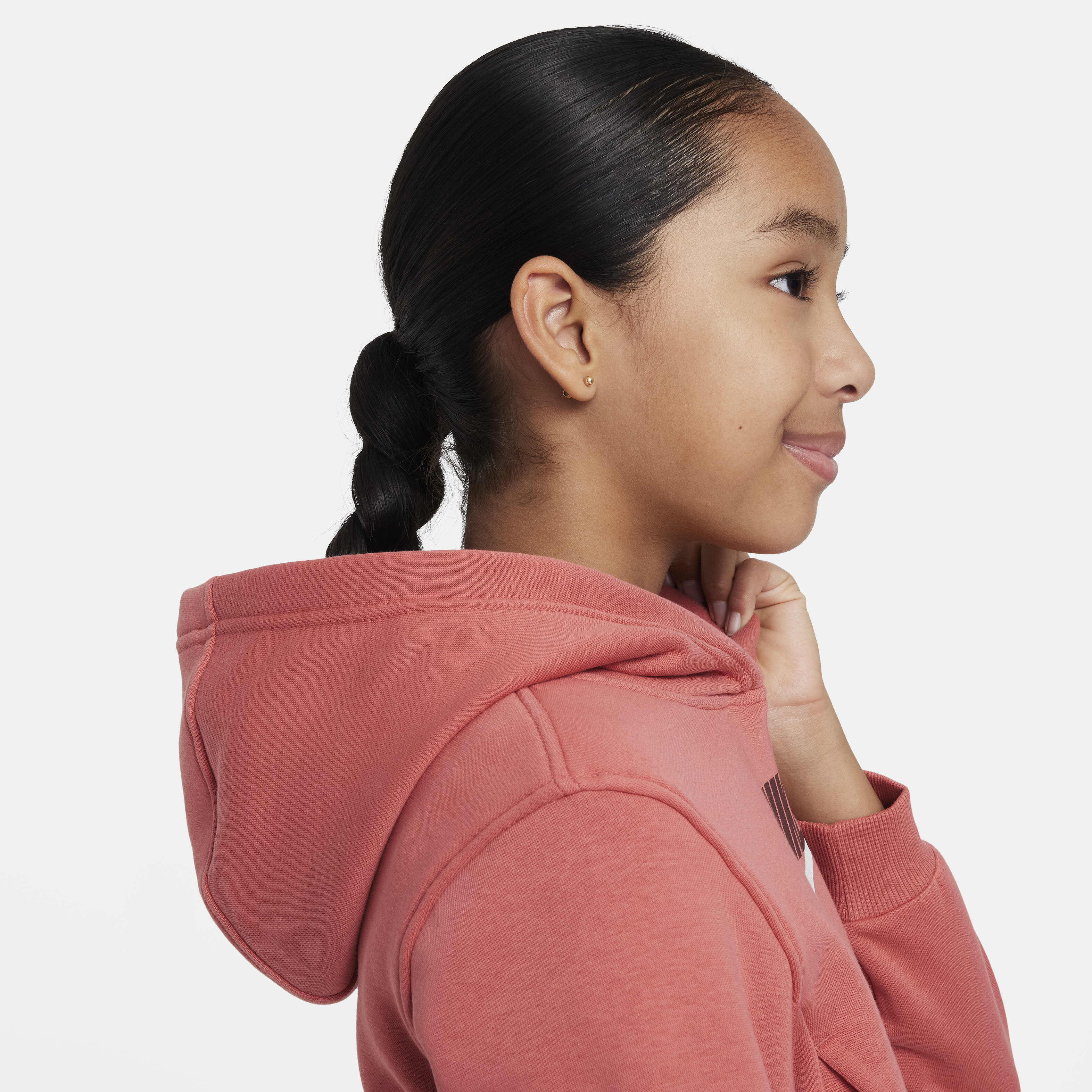 Peach color nike hoodie hot sale
