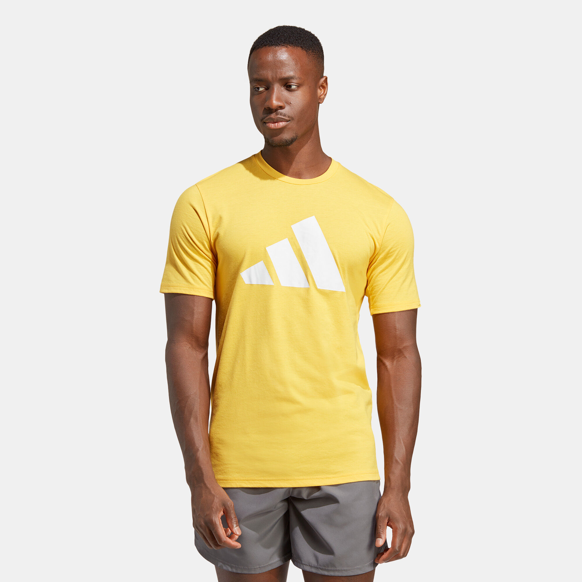 Men s Train Essentials Feelready Logo Training T Shirt Yellow adidas in Kuwait SSS