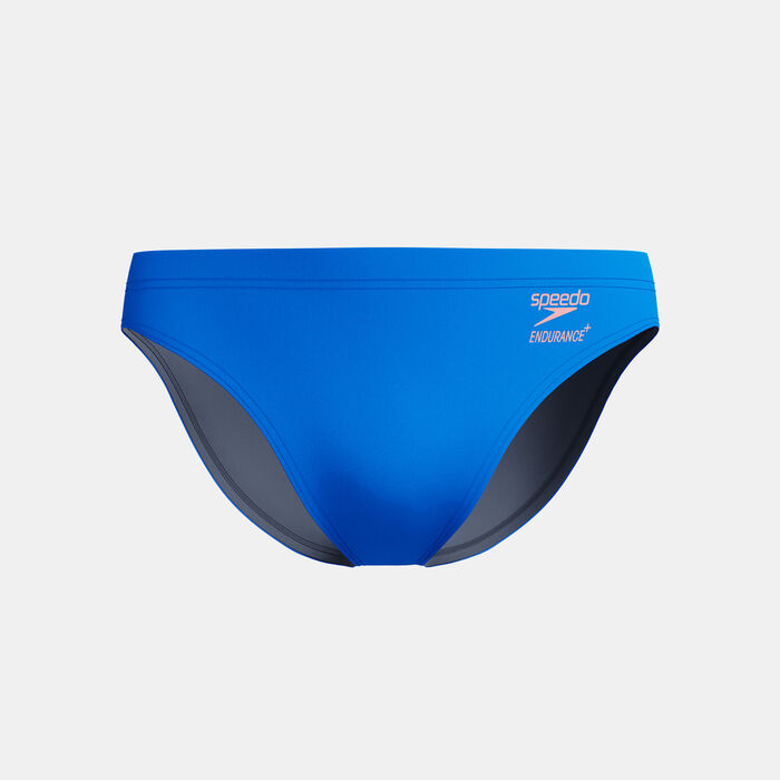 Speedo Men’s Solid Logo Swimming Briefs Blue image number 0
