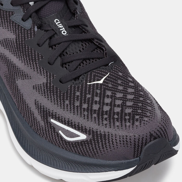 HOKA Men's Clifton 9 Running Shoe Black image number 5